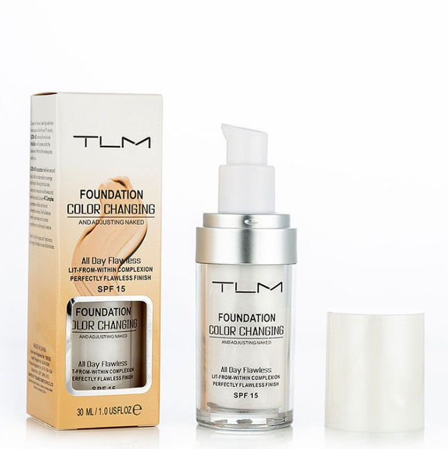 Base de Maquillaje Líquida Corrector de Temperatura Portátil Tono Natural Base de Maquillaje BB Corrector