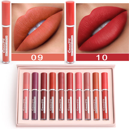 Lápiz labial mate impermeable de copa antiadherente para mujer