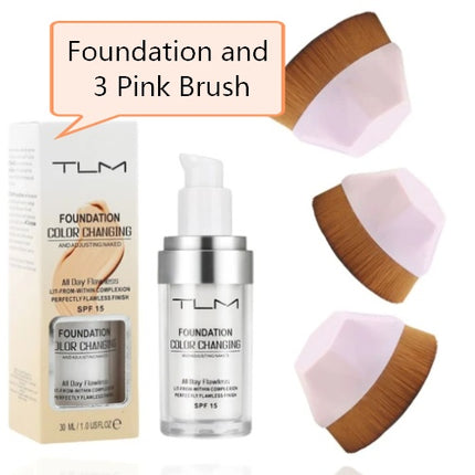Base de Maquillaje Líquida Corrector de Temperatura Portátil Tono Natural Base de Maquillaje BB Corrector