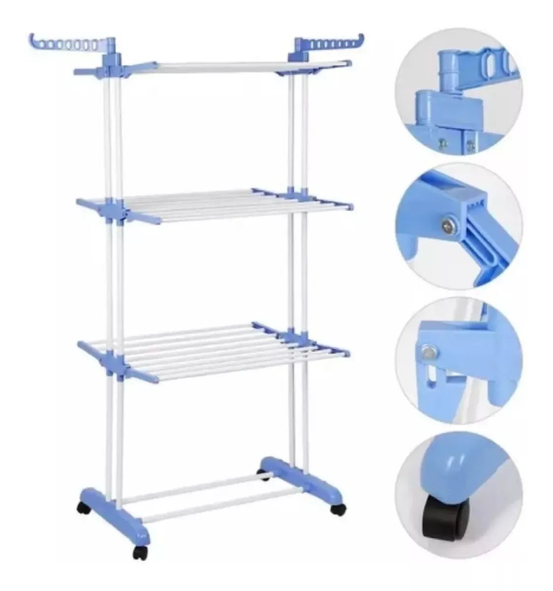 Tendedero pegable  Con ruedas