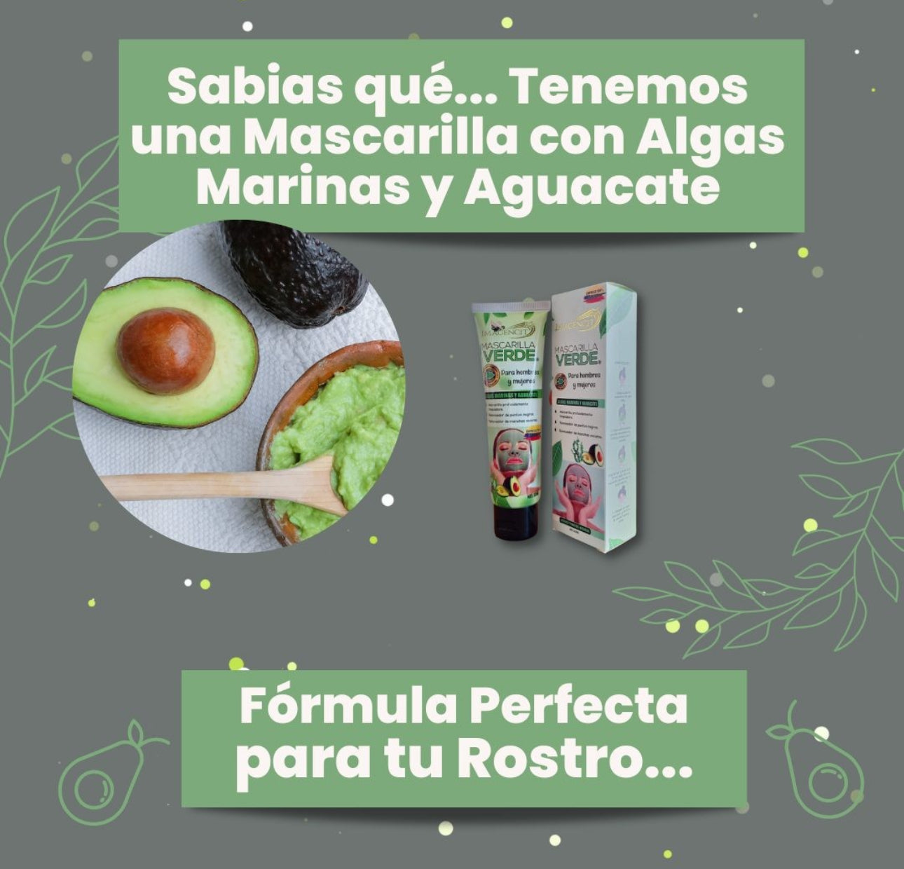 MASCARILLA VERDE ALGAS Y AGUACATE TUBO