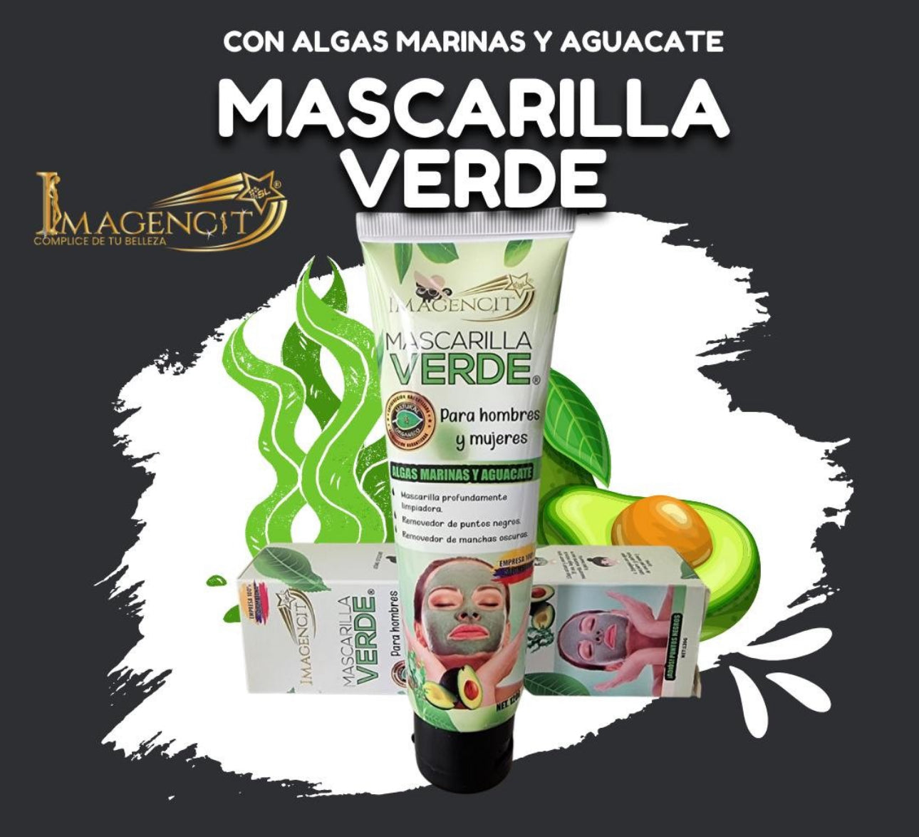 MASCARILLA VERDE ALGAS Y AGUACATE TUBO