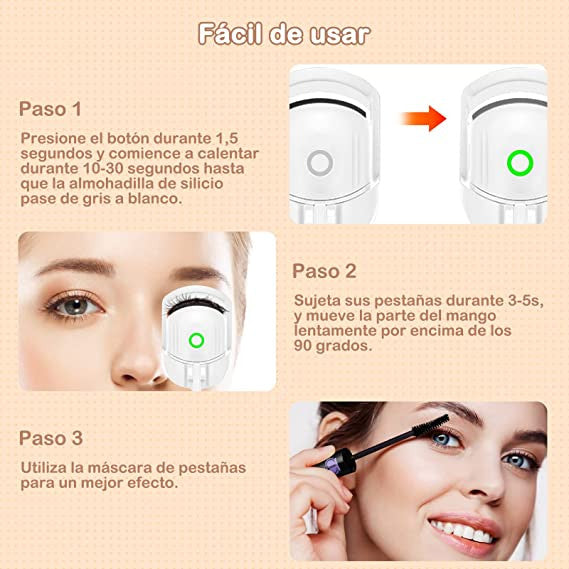 Rizador de Pestañas Eléctrico Blanco