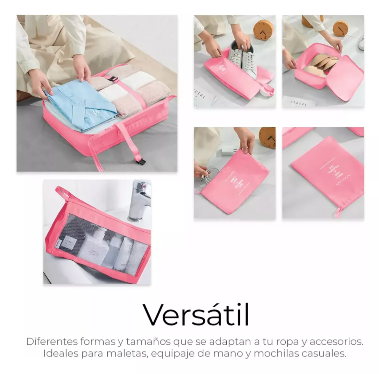 Set 8 Pz Organizador de Maletas Imper.