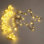 Cascada de Pentagramas y estrellas Navid