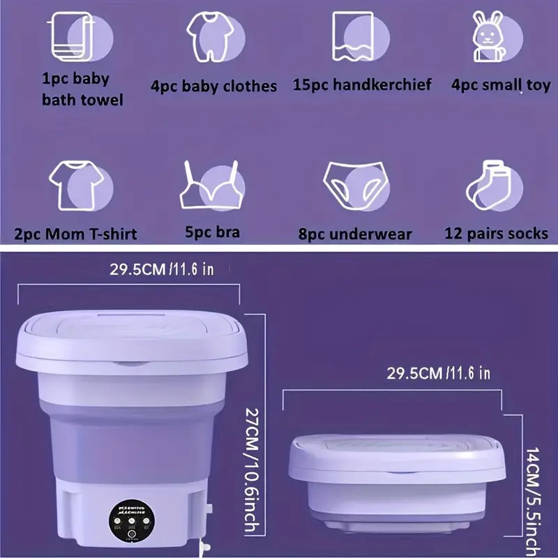 mini Lavadora Portatil Plegable