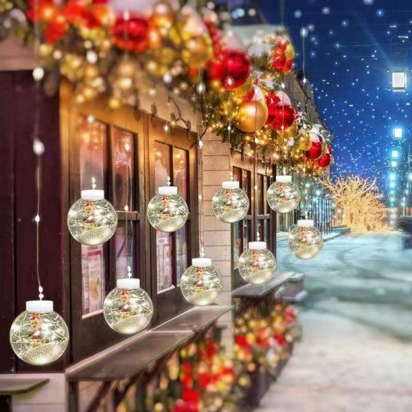 Luces navideñas con 10 Esferas 3m ancho