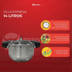 Olla Express 14 Litros Acero Inoxidable
