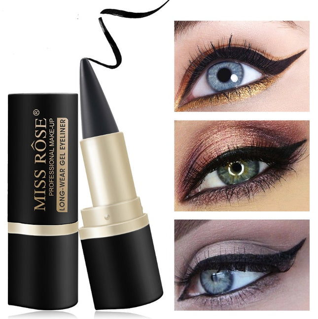 Delineador de ojos líquido negro resistente al agua, lápiz delineador de ojos en gel, maquillaje de belleza, cosmético, pestañas, herramienta de maquillaje para ojos, resistente al agua