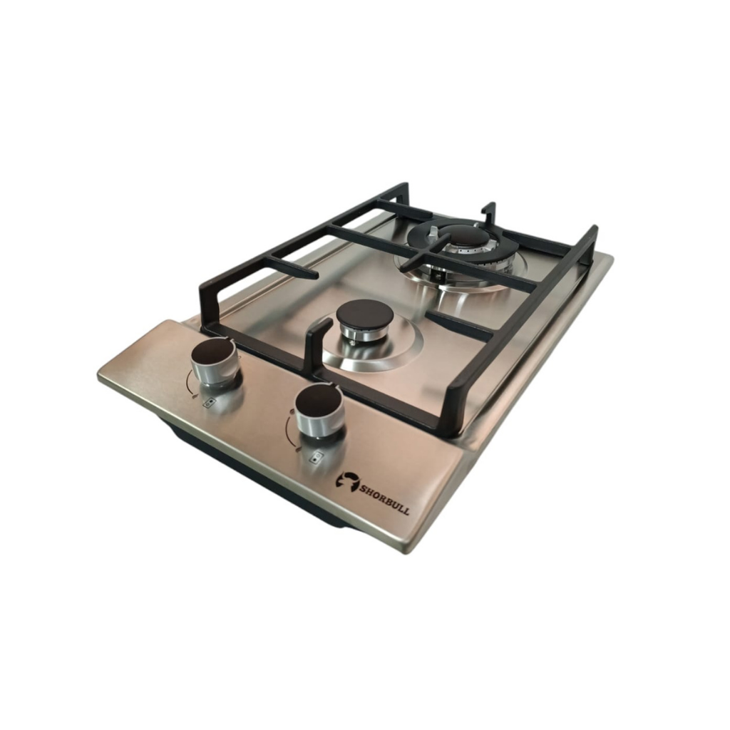 Parrilla Estufa 2 Quemadores Acero Inoxi