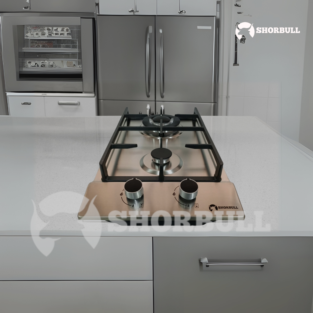 Parrilla Estufa 2 Quemadores Acero Inoxi