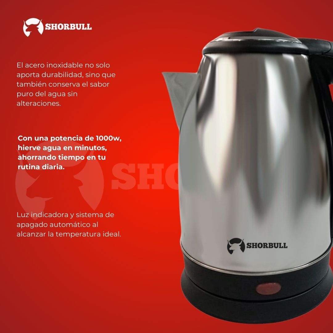 Tetera Eléctrica de Acero Shorbull