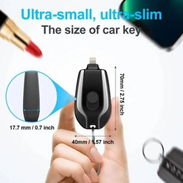 Mini Bateria de Llavero Portatil Tipo C