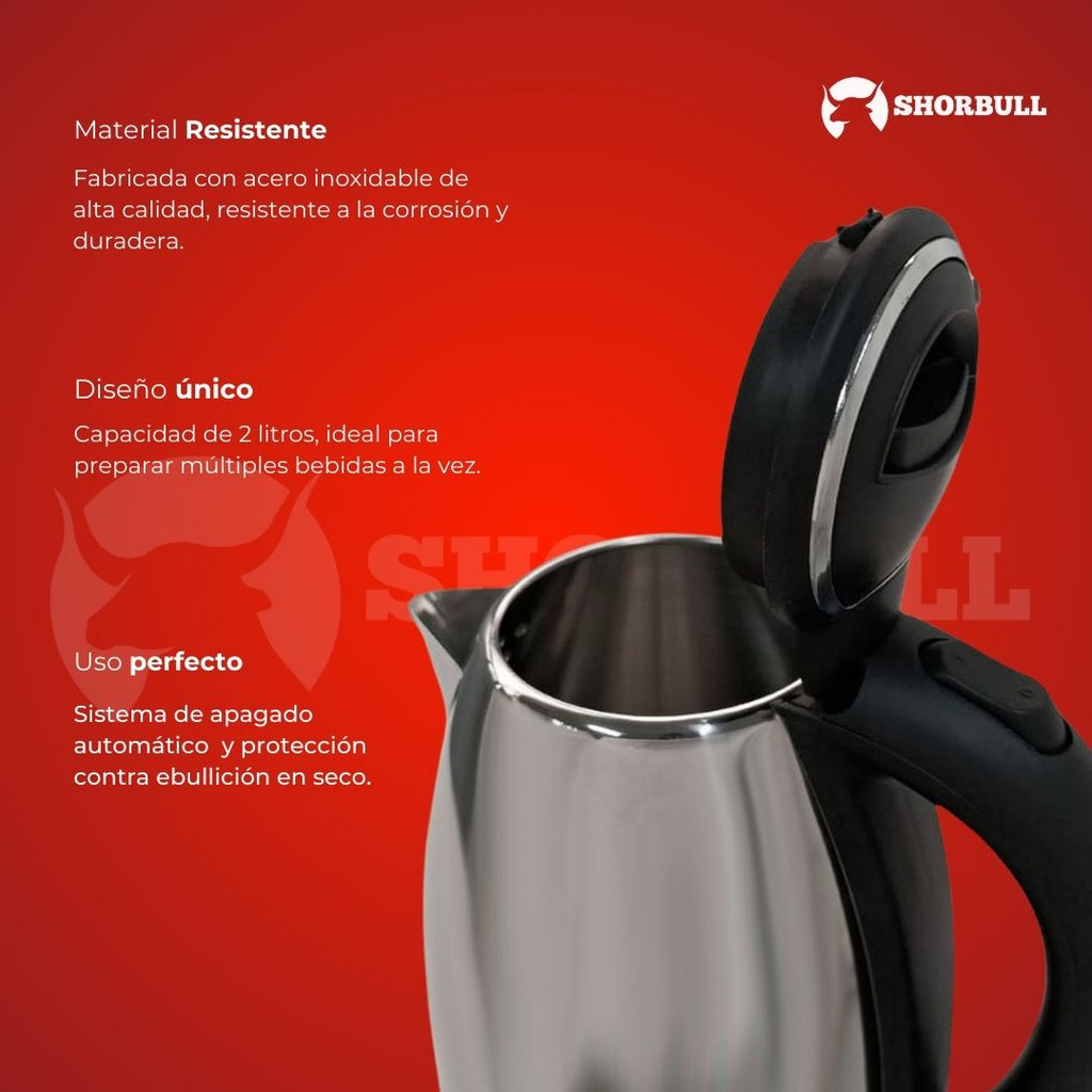 Tetera Eléctrica de Acero Shorbull