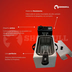 Freidora  de aceite, 4L- Shorbull