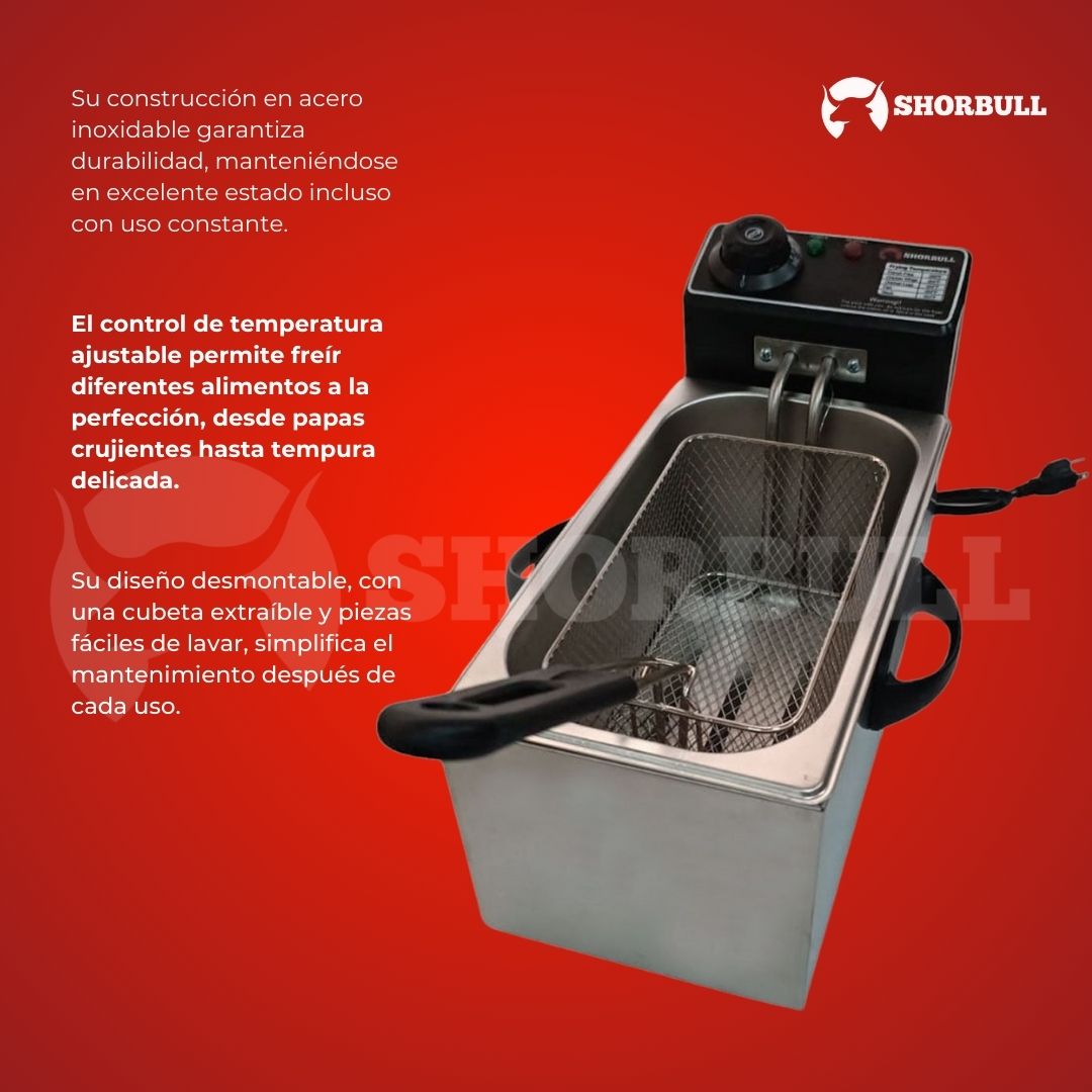 Freidora  de aceite, 4L- Shorbull