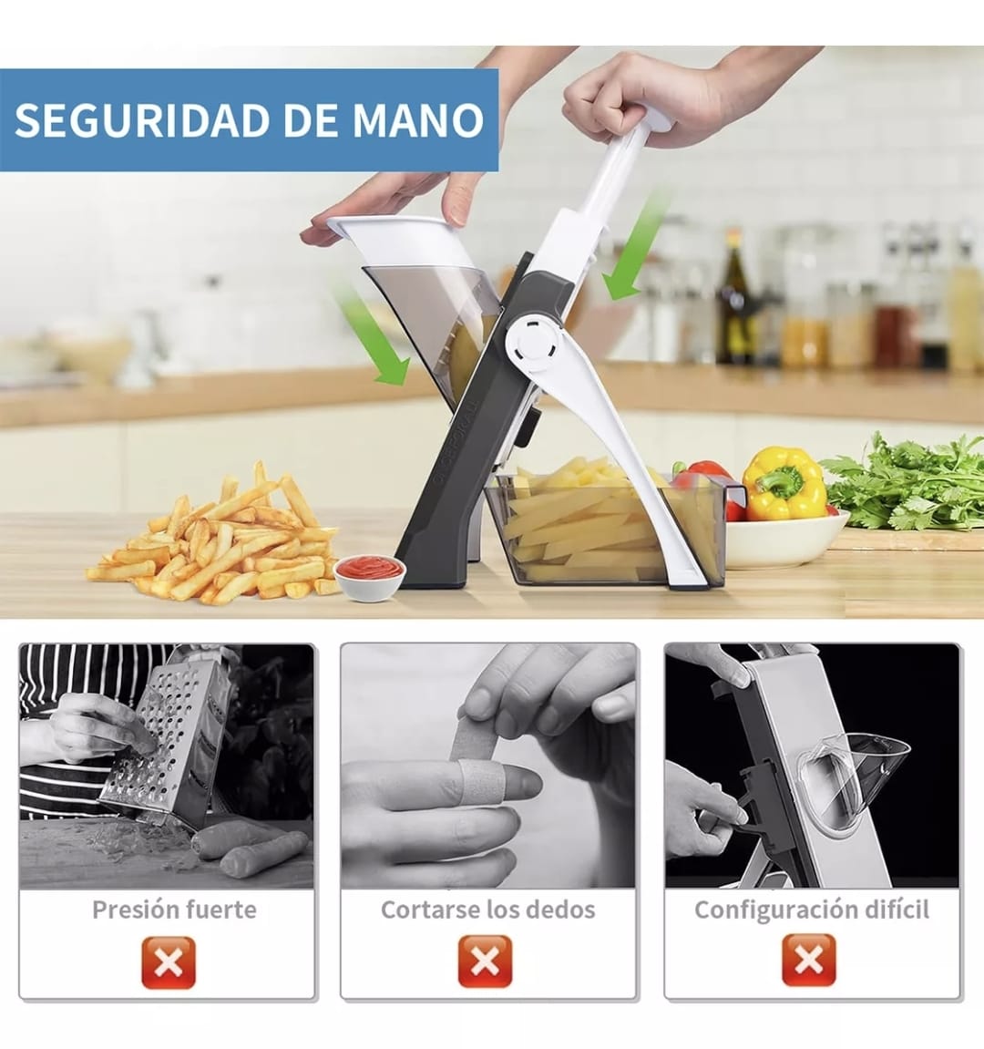 Rebanador Cortador Rayador De Verduras