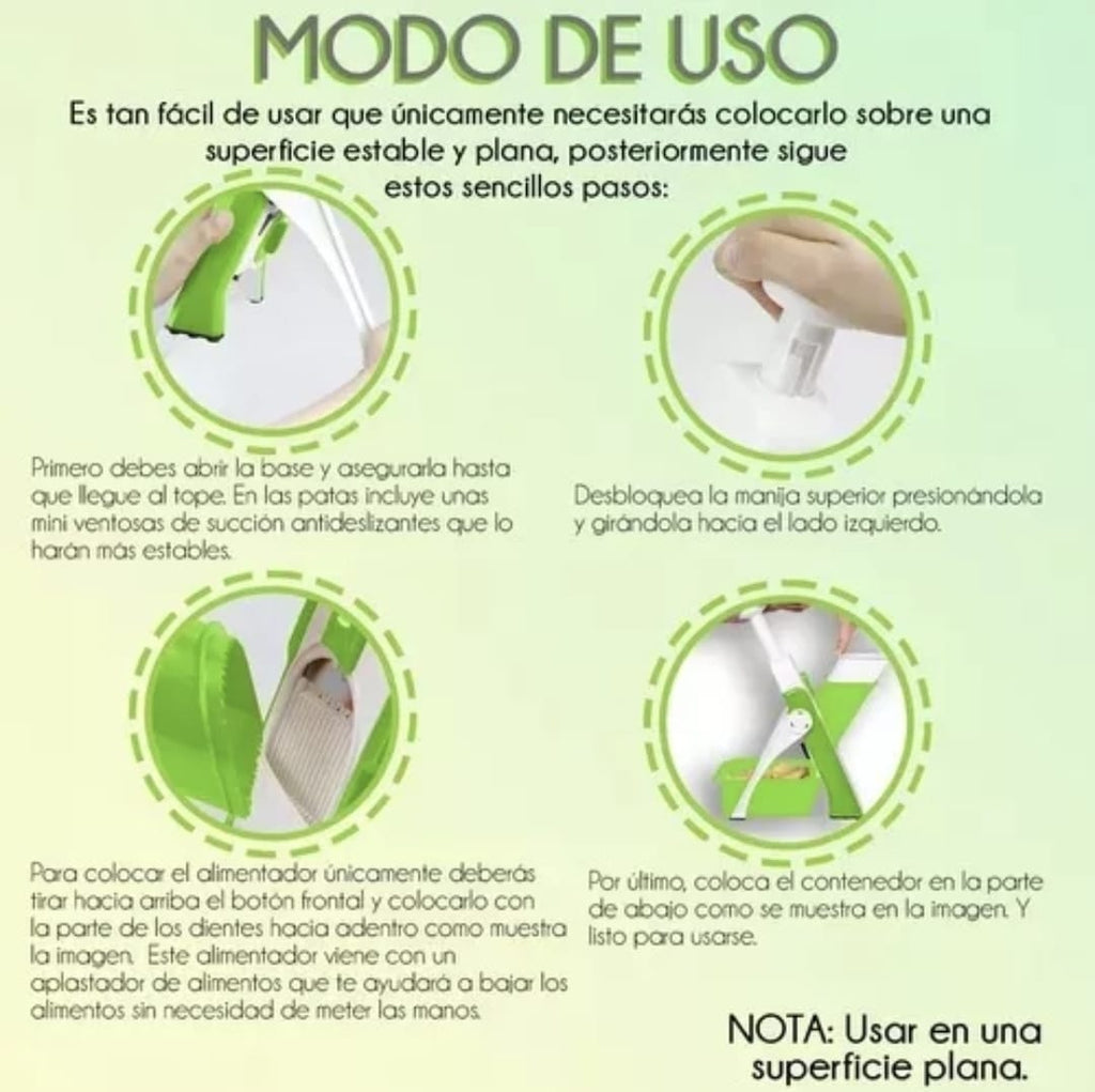 Rebanador Cortador Rayador De Verduras