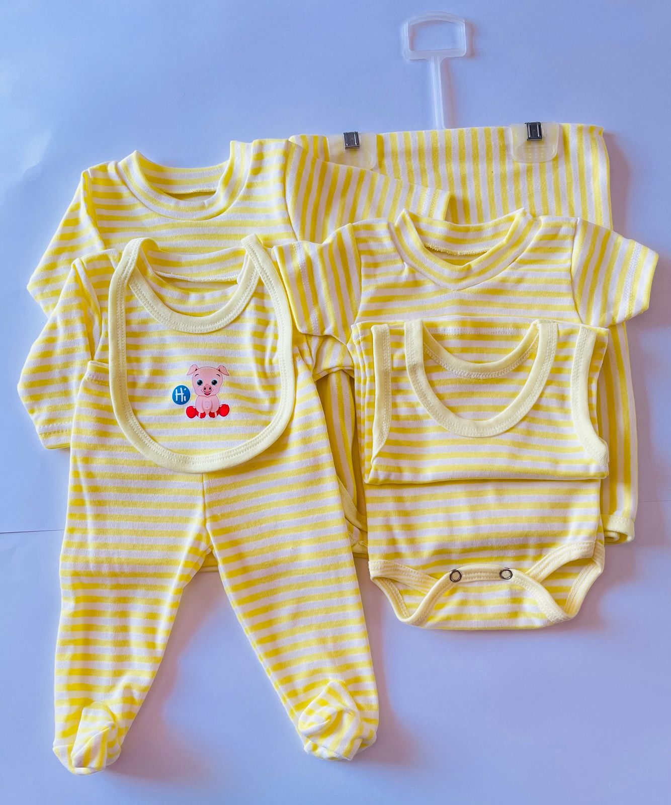 KIT ROPA 7 PZS BEBE T: 0 A 10 MESES ROSA
