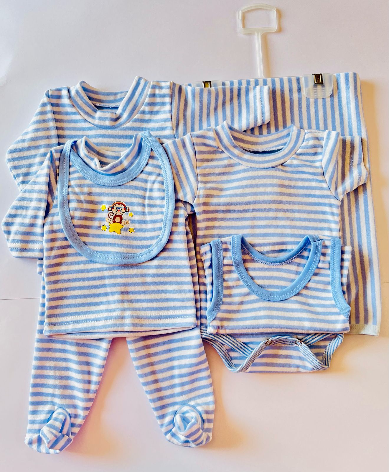 KIT ROPA 7 PZS BEBE T: 0 A 10 MESES ROSA