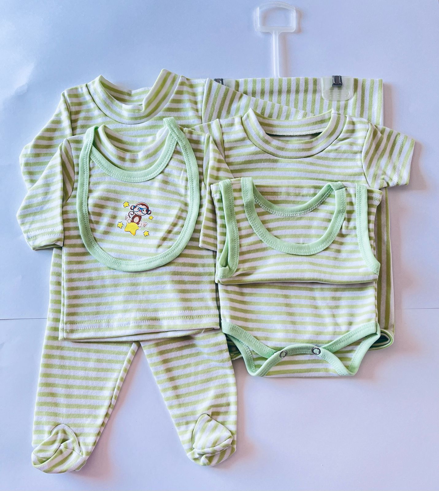 KIT ROPA 7 PZS BEBE T: 0 A 10 MESES ROSA