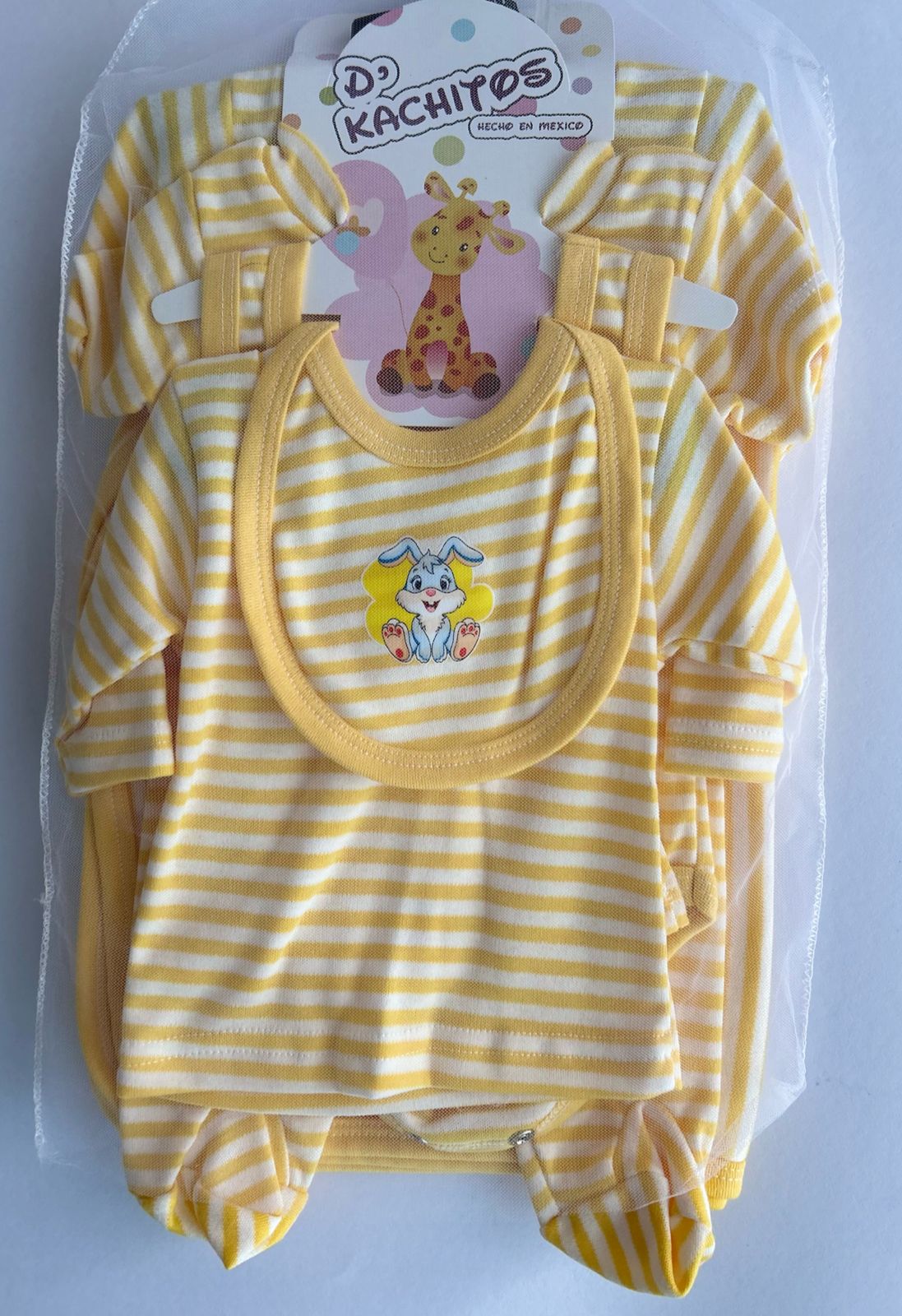 KIT ROPA DE ALGODON 7 PZS DE BEBE