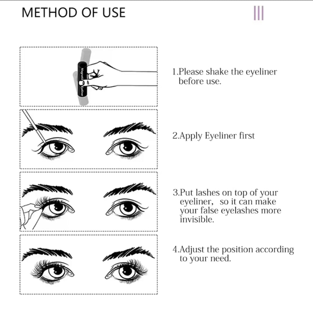 Pestañas Magnéticas Postizas