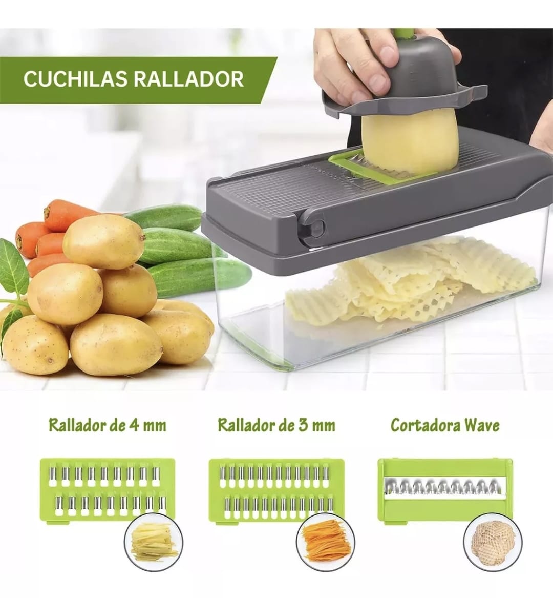 Rallador Cortador Rebanador Picador