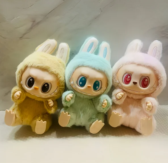 Labubu-Colgante de vinilo de Macaron