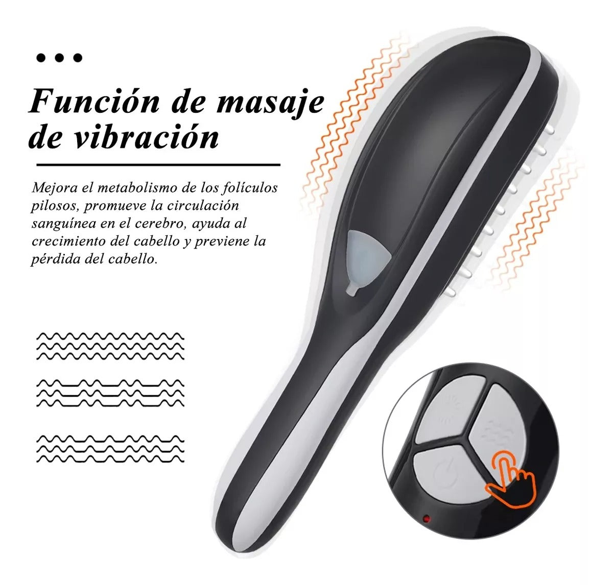 Cepillo De Masaje Eléctrico Con Luz Spra