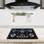 Parrilla 5 Quemadores Vidrio Shorbull