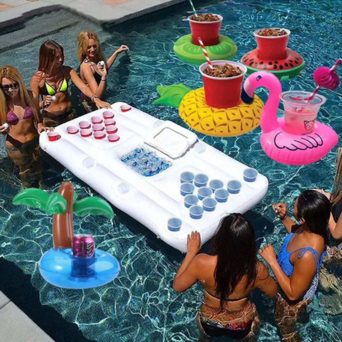 Portavasos Inflables  Piscina 1 pz azar