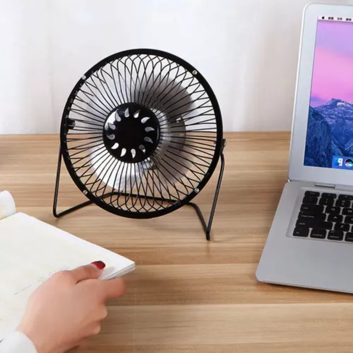 Mini Ventilador Usb Metalico Portatil