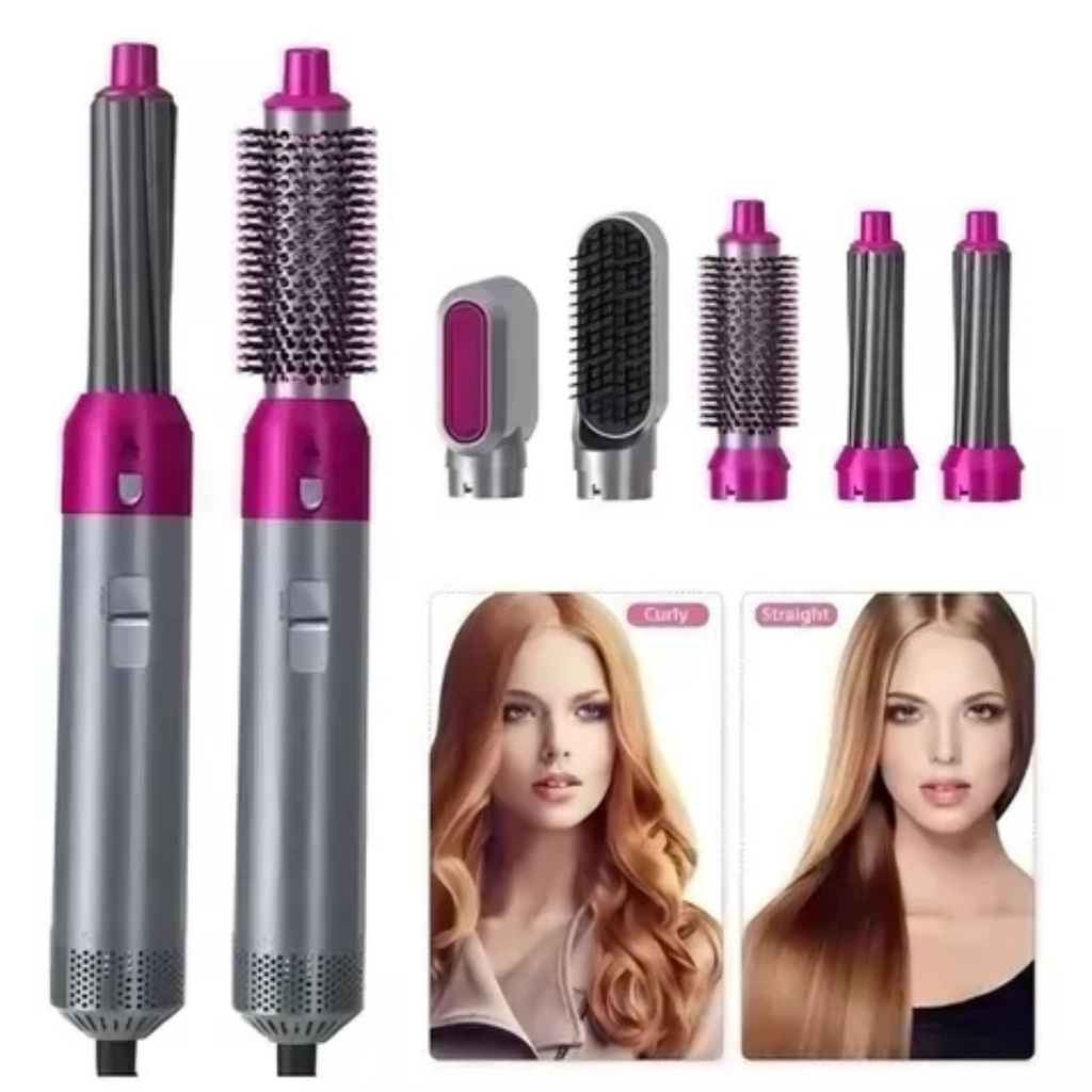 Rizadora 5 En 1 Cepillo Secador De Pelo