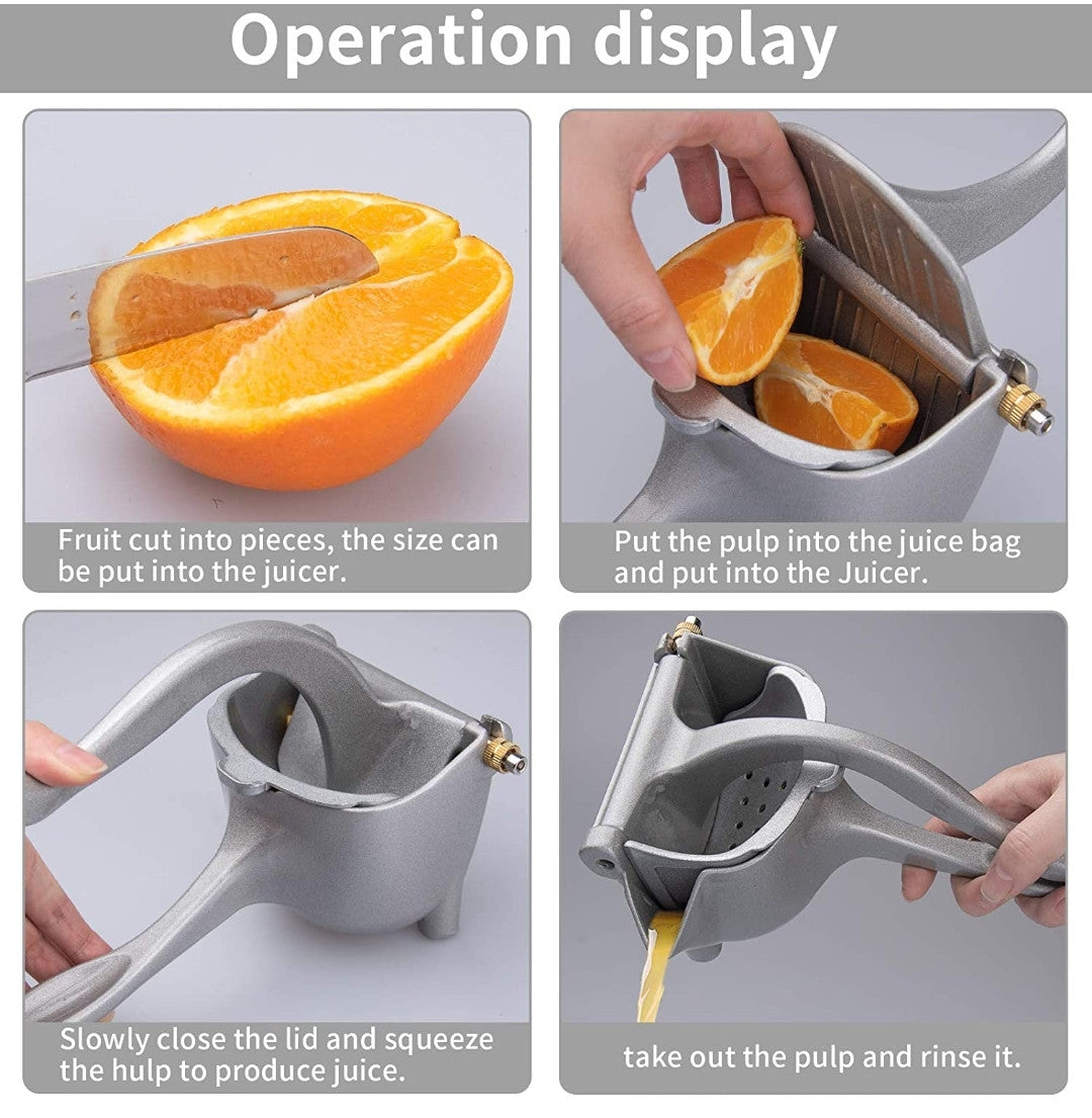 Exprimidor manual de acero inoxidable