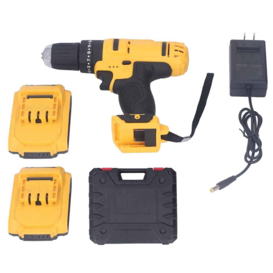 Taladro Amarillo Doble Bateria Cuadrada