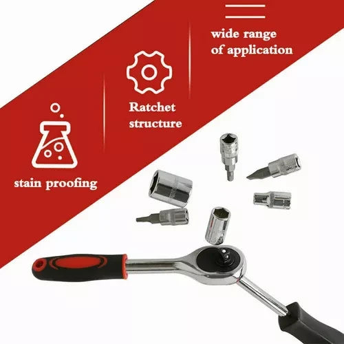 Juego de Dados de Acero kit 46 piezas