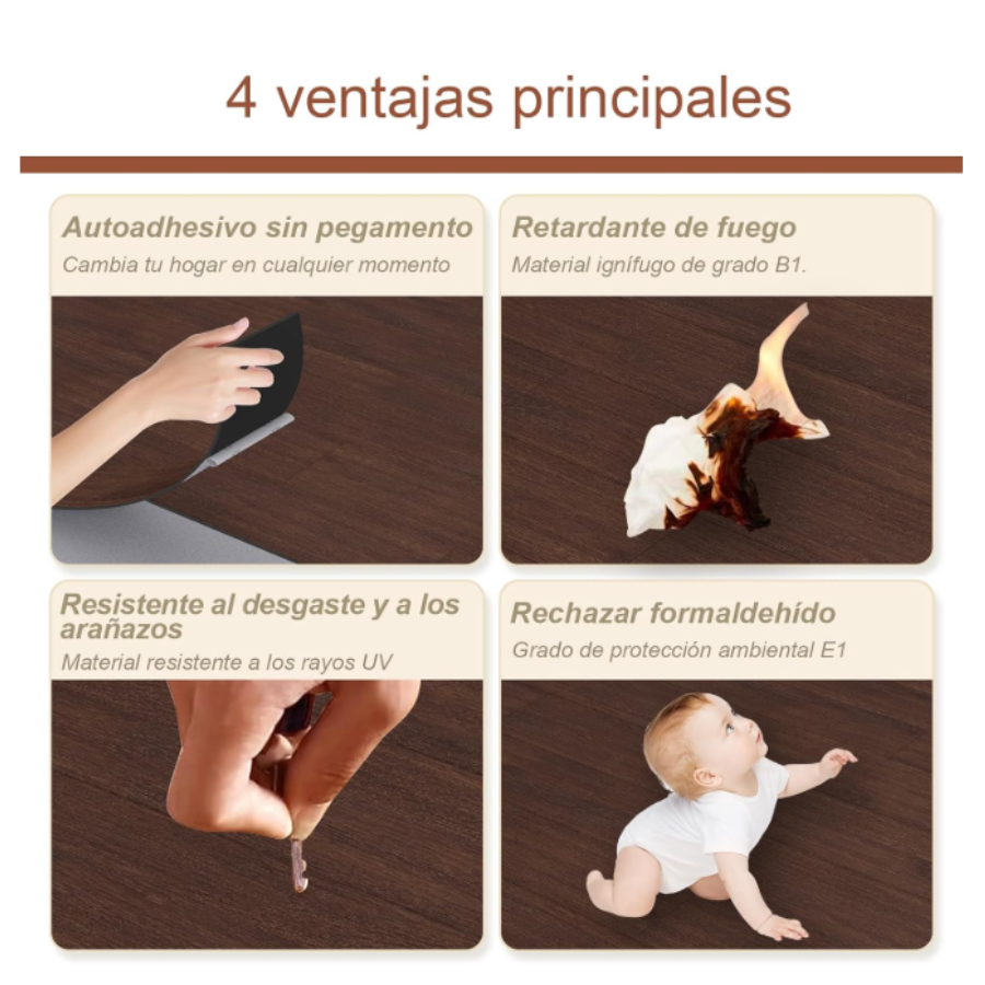 Piso Vinilico Autoadherible 1 pza