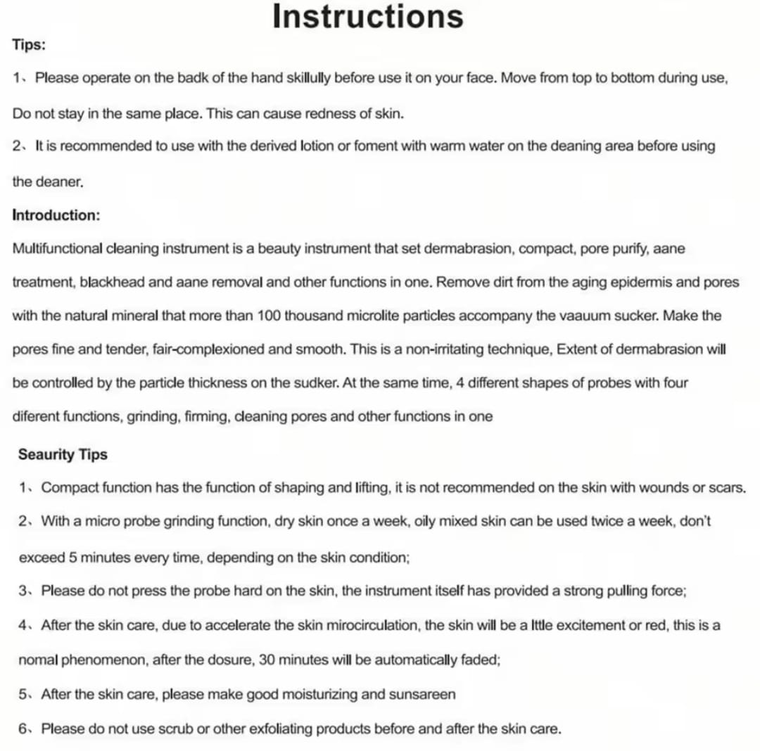 Removedor  de espinillas y limpia poros