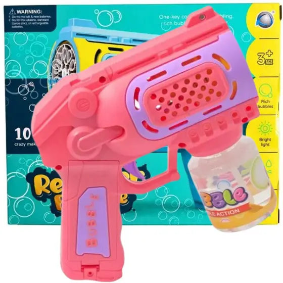 PISTOLA DE BURBUJAS BUBBLE GUM