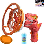 PISTOLA LANZA BURBUJAS DE DINOSAURIO