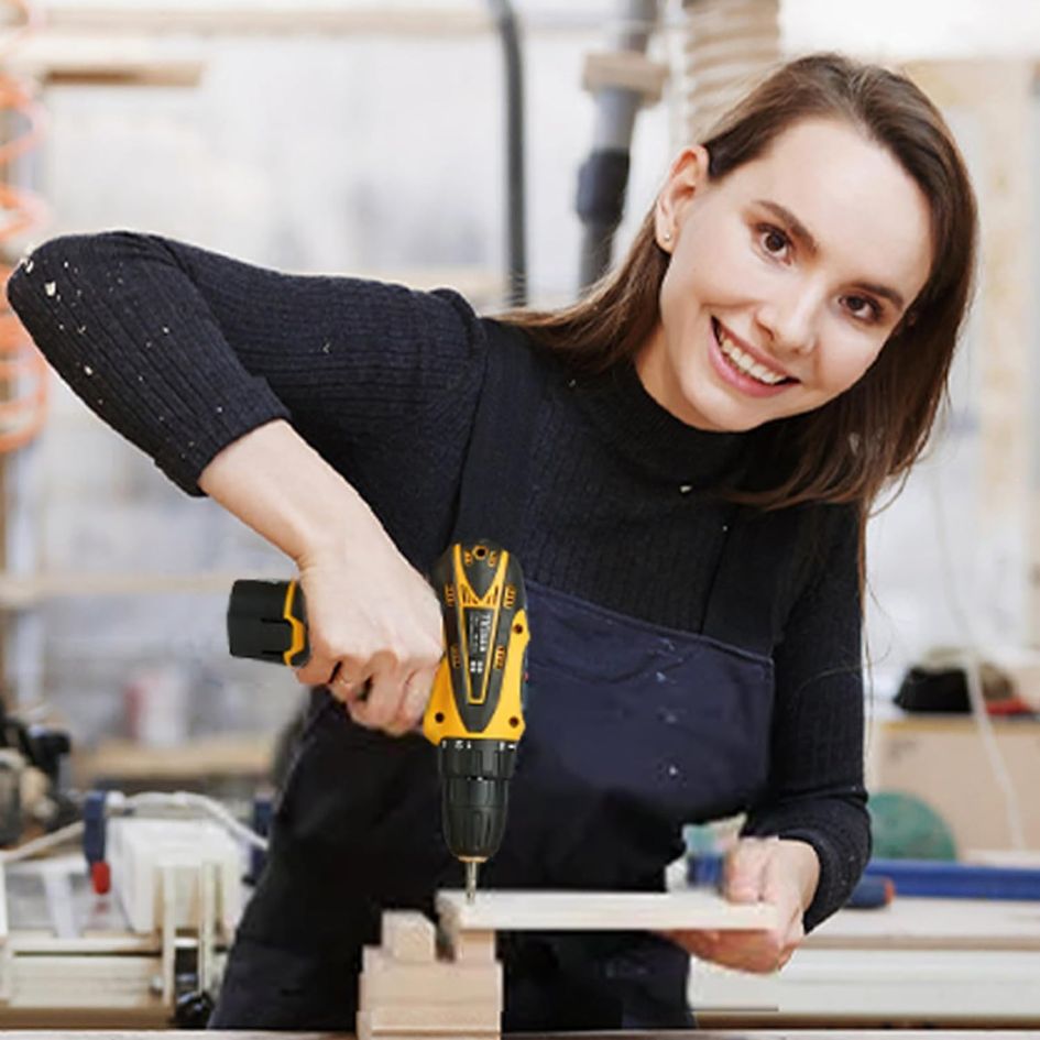 Taladro Amarillo Doble Bateria Redonda