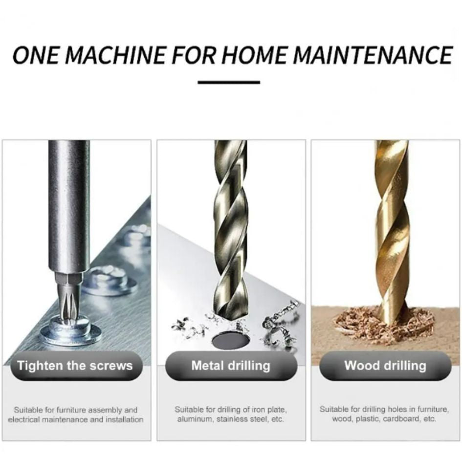 Taladro Amarillo Doble Bateria Redonda