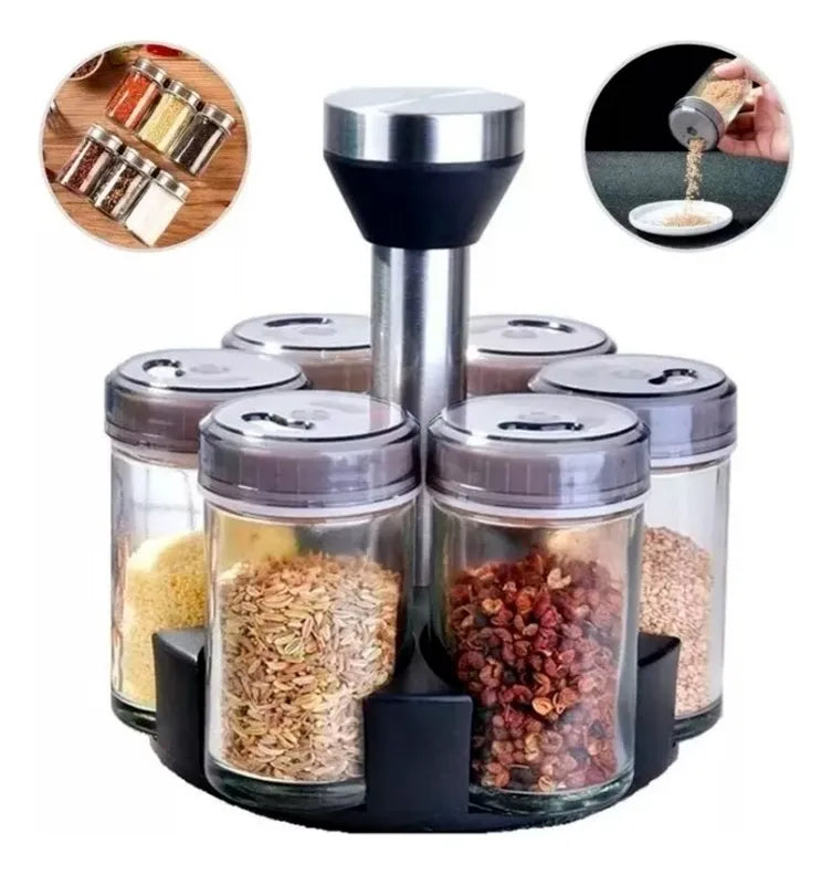 Condimentero Giratorio Para Especias X6