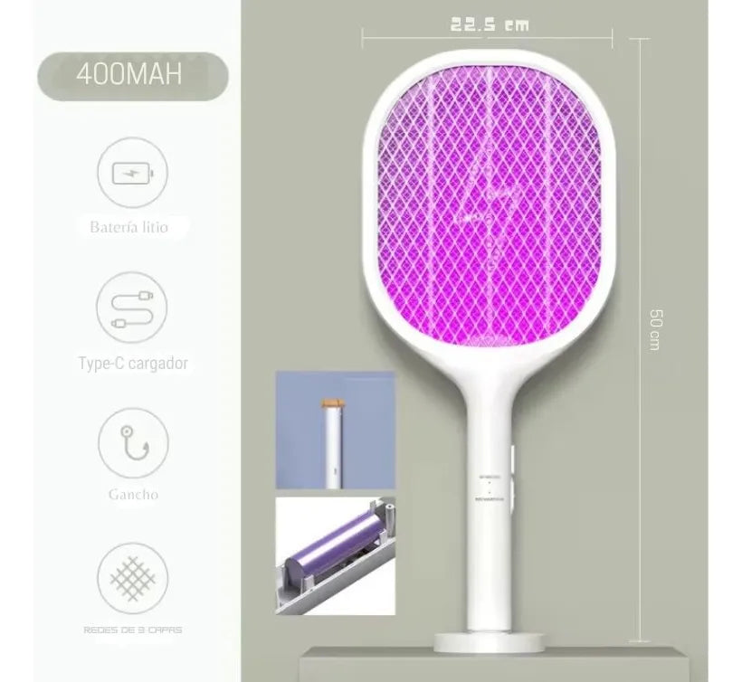 Raqueta Lampara Mata Zancudos