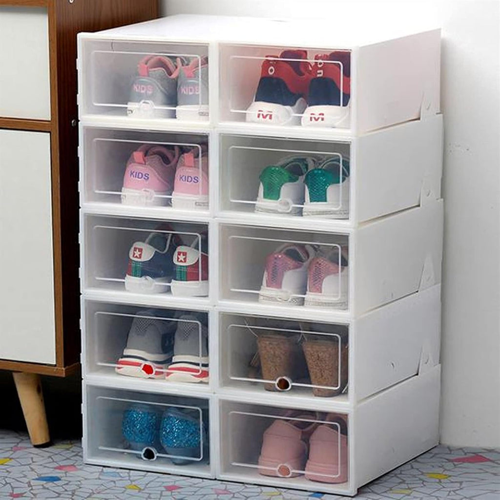 10 Cajas organizadora de zapatos individ