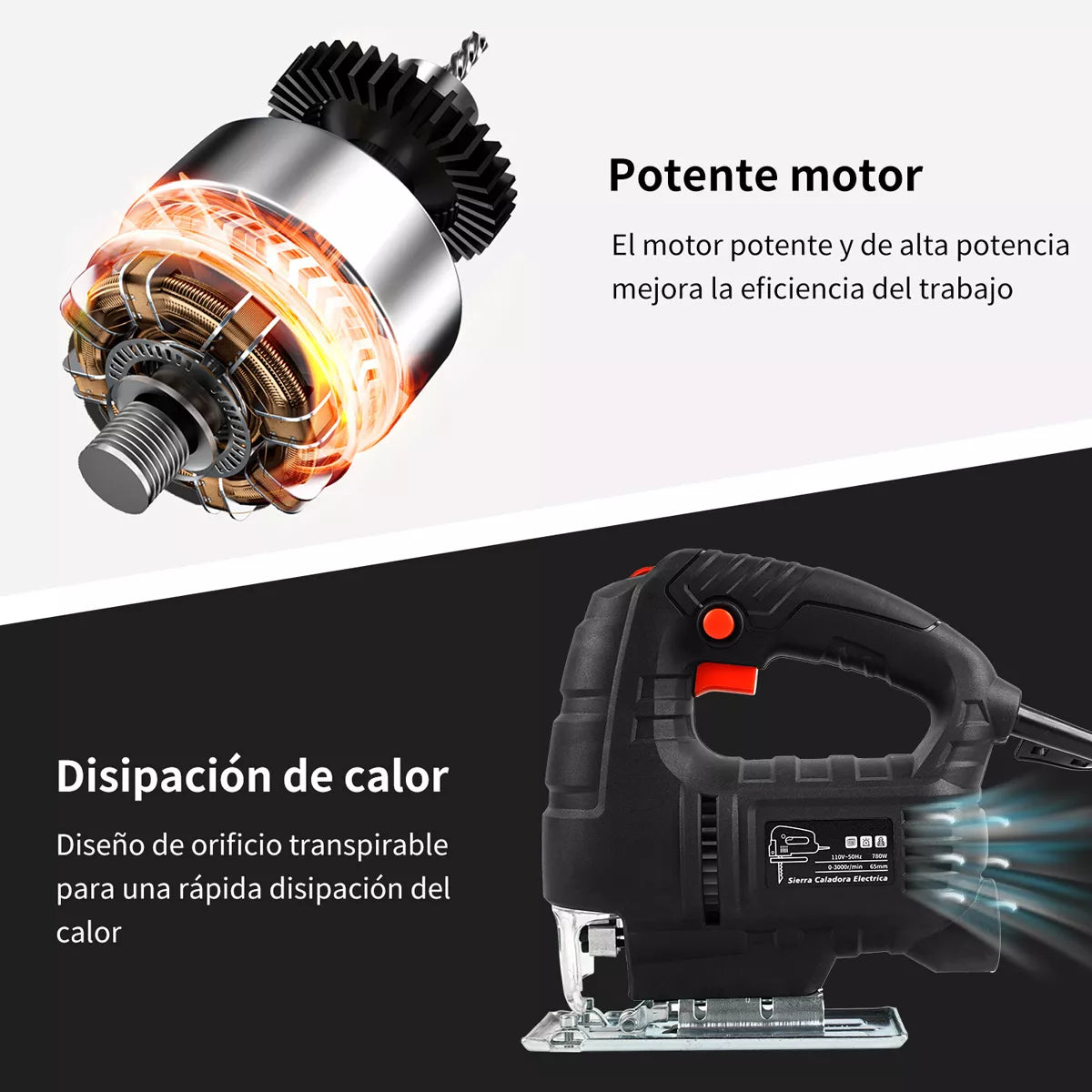 Sierra Caladora Eléctrica 6 Velocidades