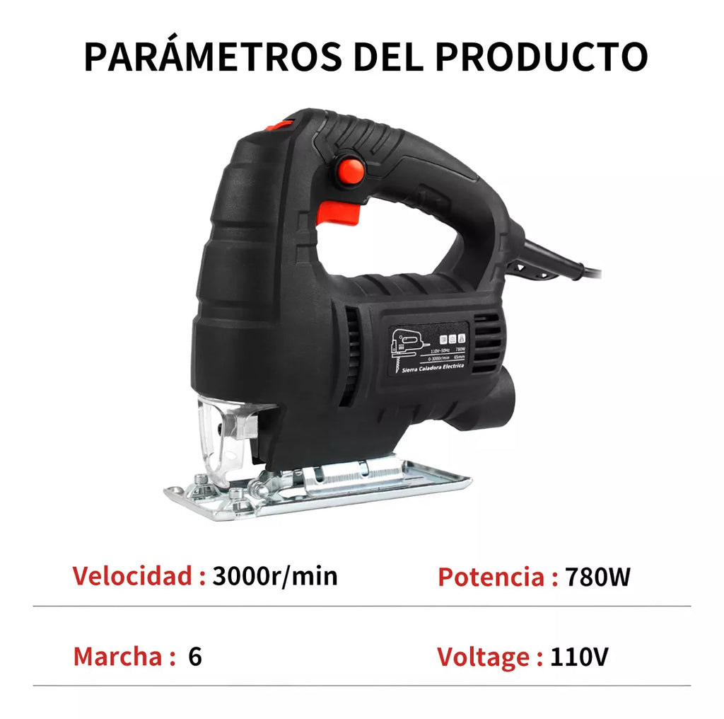 Sierra Caladora Eléctrica 6 Velocidades