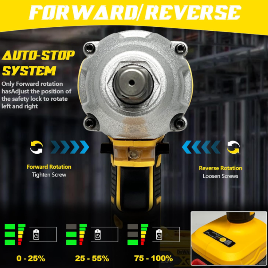 Llave Pistola de Impacto 2 baterias Port