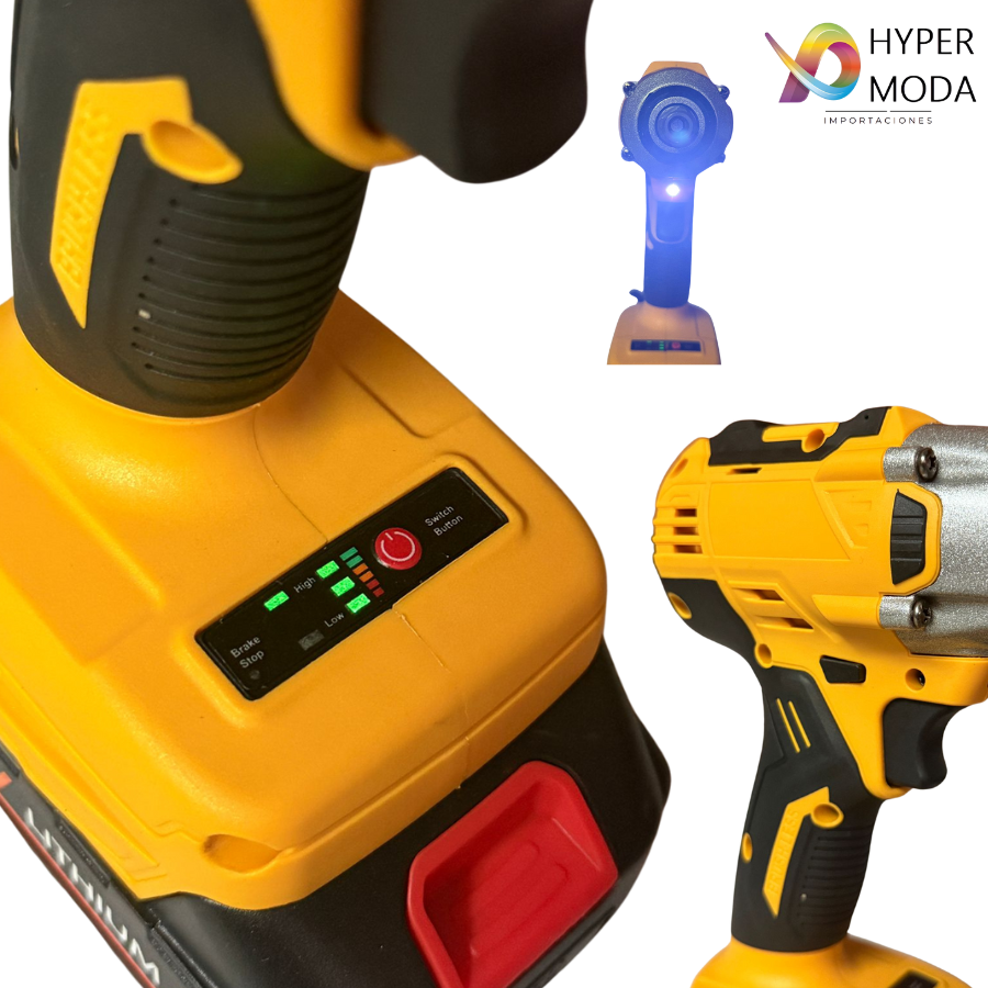 Llave Pistola de Impacto 2 baterias Port